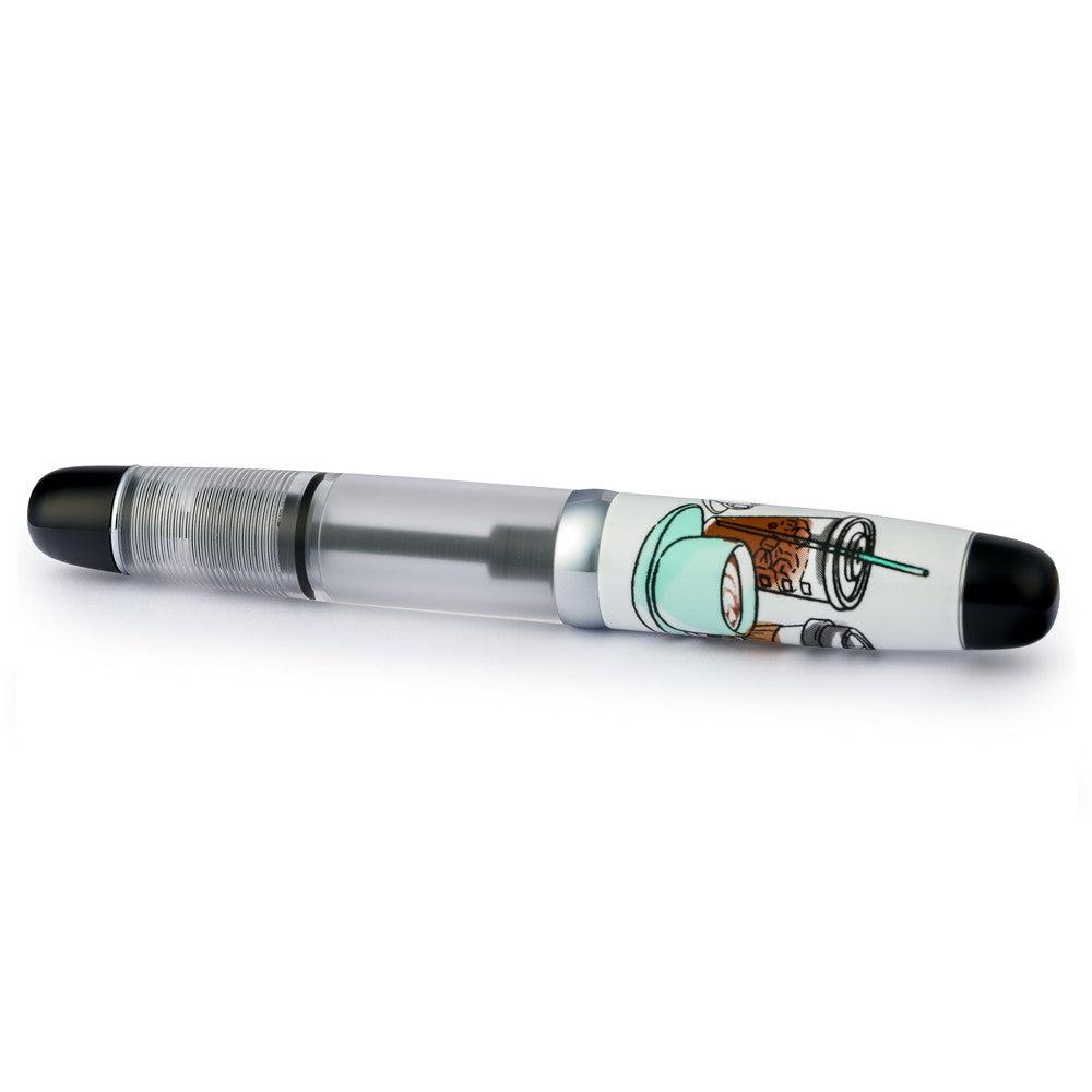 Opus 88 × Twenty Sides Coffeeholic Fountain Pen - Premium Japanese Eyedropper Fountain Pen for Coffee Lovers, Writers & Collectors - Perfect for Journaling, Note Taking & Gift Giving
