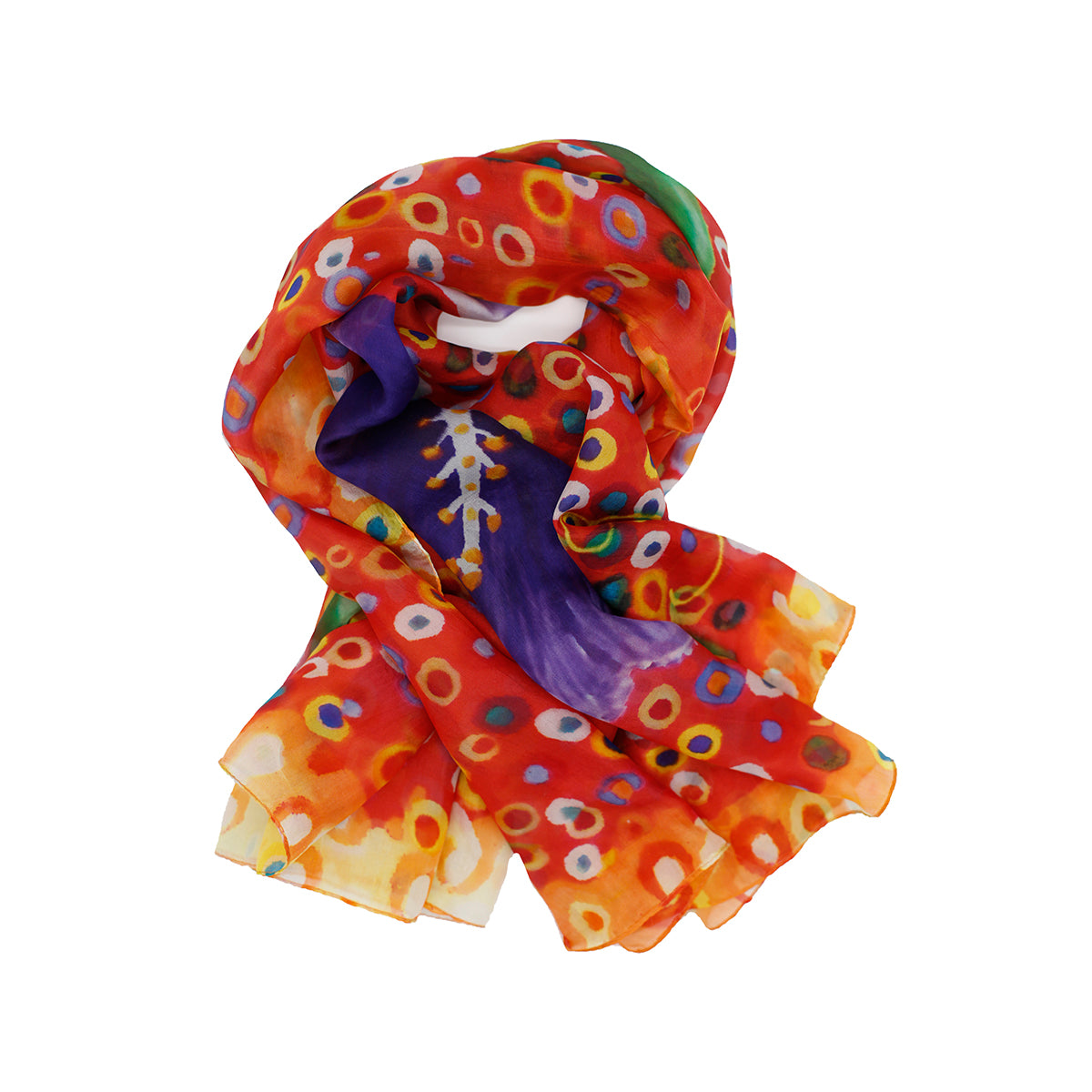 FORESEE Silk Square Scarf for Women - Elegant Canterbury Print Neckerchief - Perfect for Office, Travel and Fashion Accessories