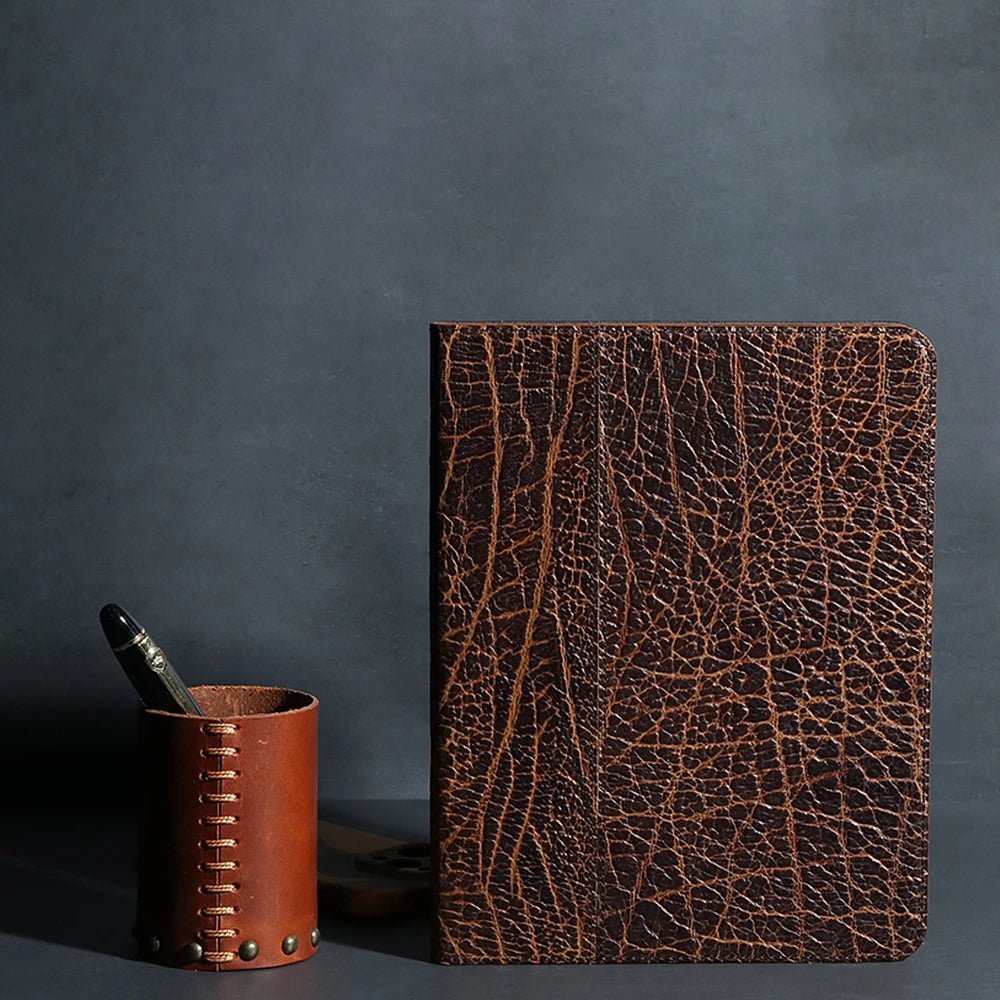 Premium Genuine Leather iPad Case - Slim & Protective Cover for iPad Pro/Air/Mini - Perfect for Work, Travel & Everyday Use