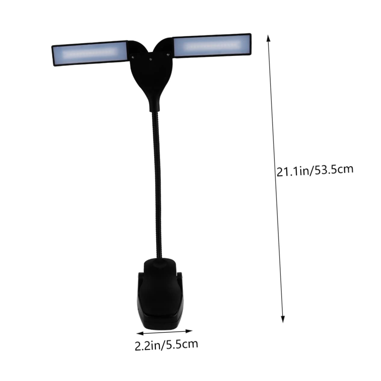 Alasum Adjustable LED Desk Lamp with Flexible Gooseneck & Clip - Rechargeable Battery Operated, Dimmable Task Light for Workbench, Piano, Music Stand, Reading & Office Use