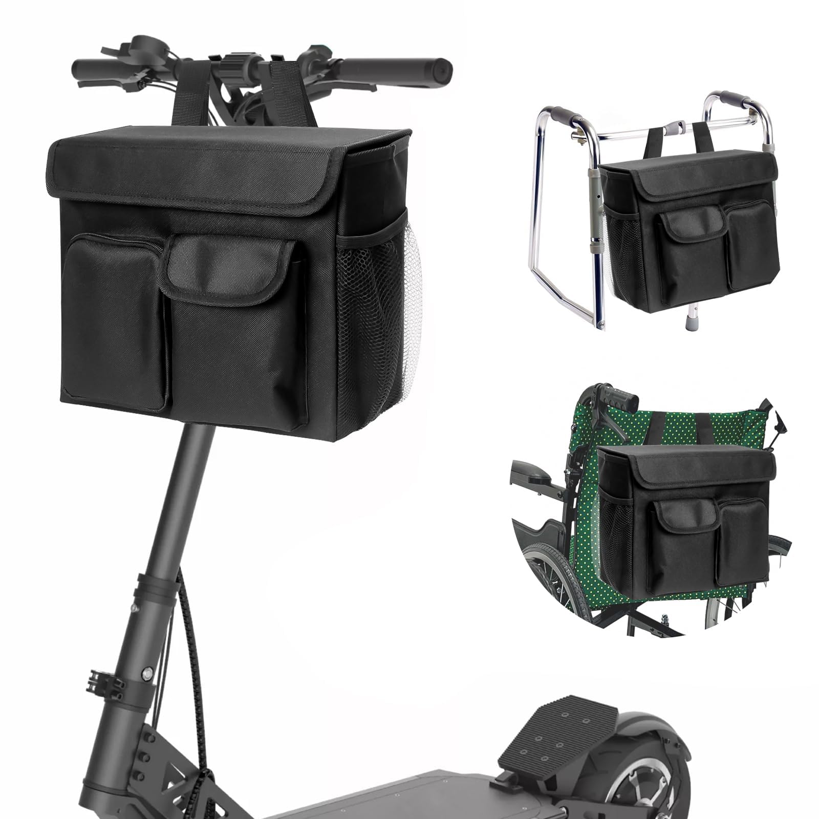 Electric Scooter & Wheelchair Backpack - 14-Inch Laptop Pocket, Cup Holders, Quick Installation, Machine Washable | Perfect for Commuting, Travel & Daily Mobility Accessories