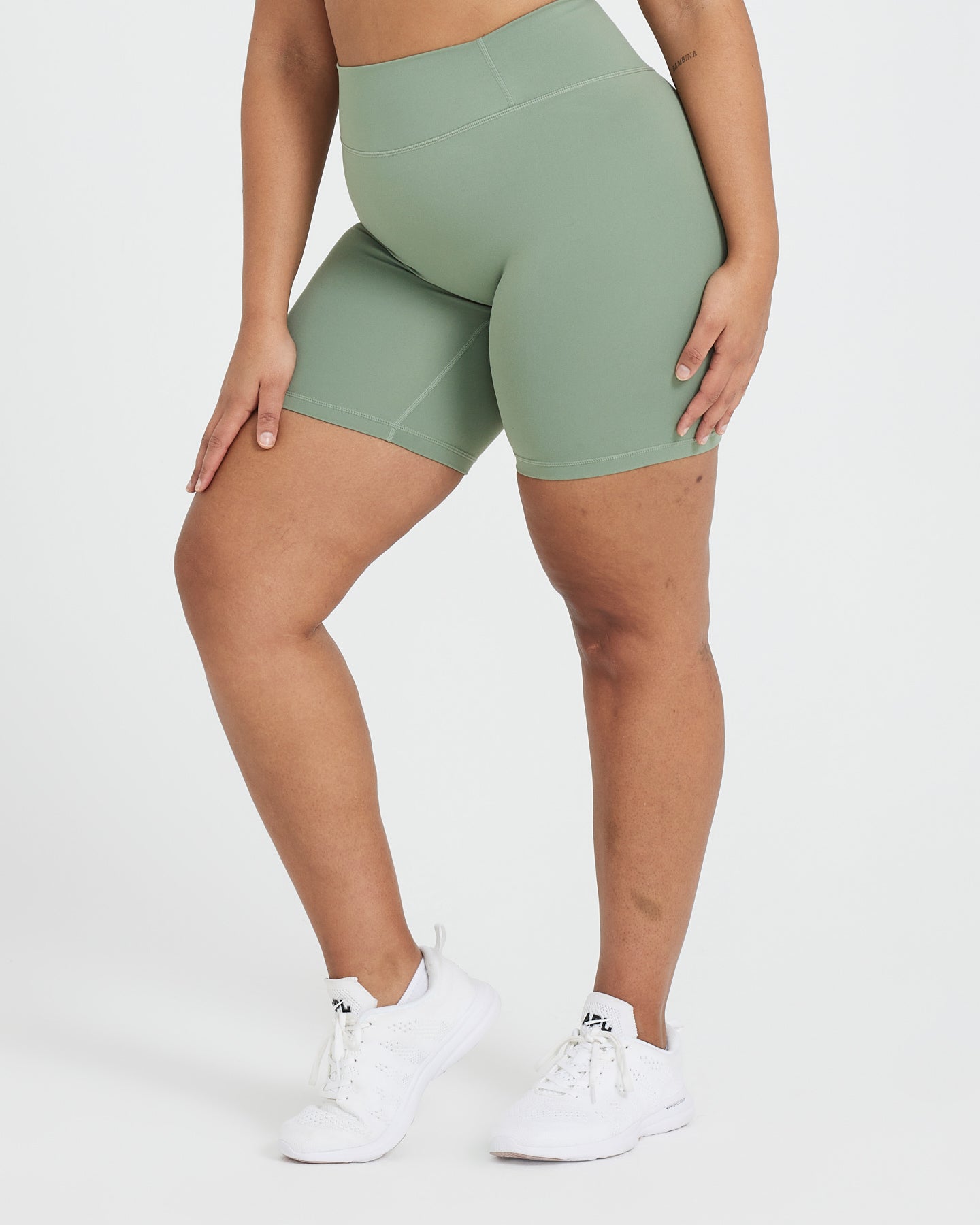 Timeless Women's Casual Shorts - Soft & Comfortable Sage Green High Waisted Summer Shorts for Outdoor Activities, Travel, and Lounge Wear