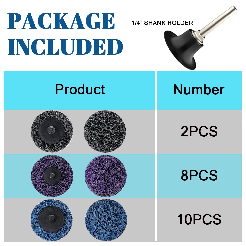 21PCS Quick Change Easy Strip Discs Set, 2 Inch Sanding Discs with 1/4