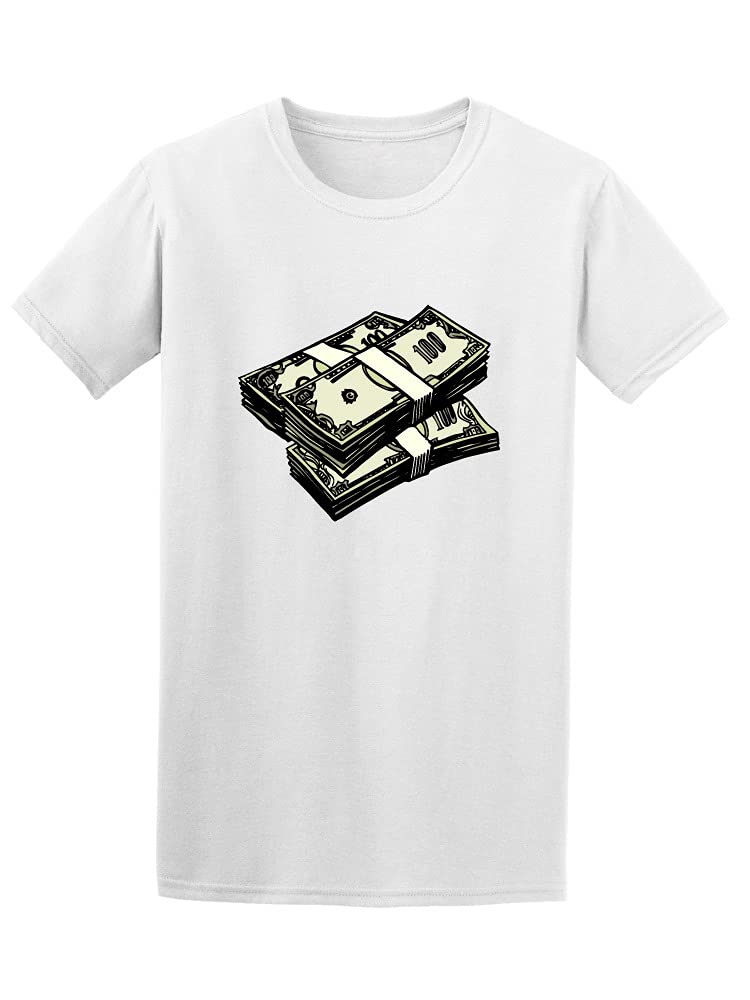 Pop Art Money Finance Dollars T-Shirt for Men - White Graphic Tee | Casual Streetwear & Unique Gift Idea