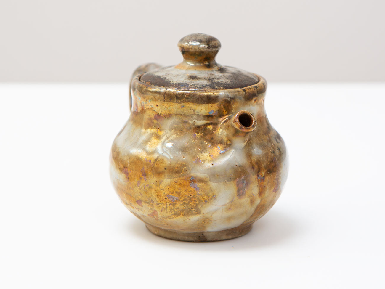 Shino Gold Pottery - Handcrafted Ceramic Vase with Unique Glaze - Perfect for Home Decor, Wedding Centerpieces & Gift Giving