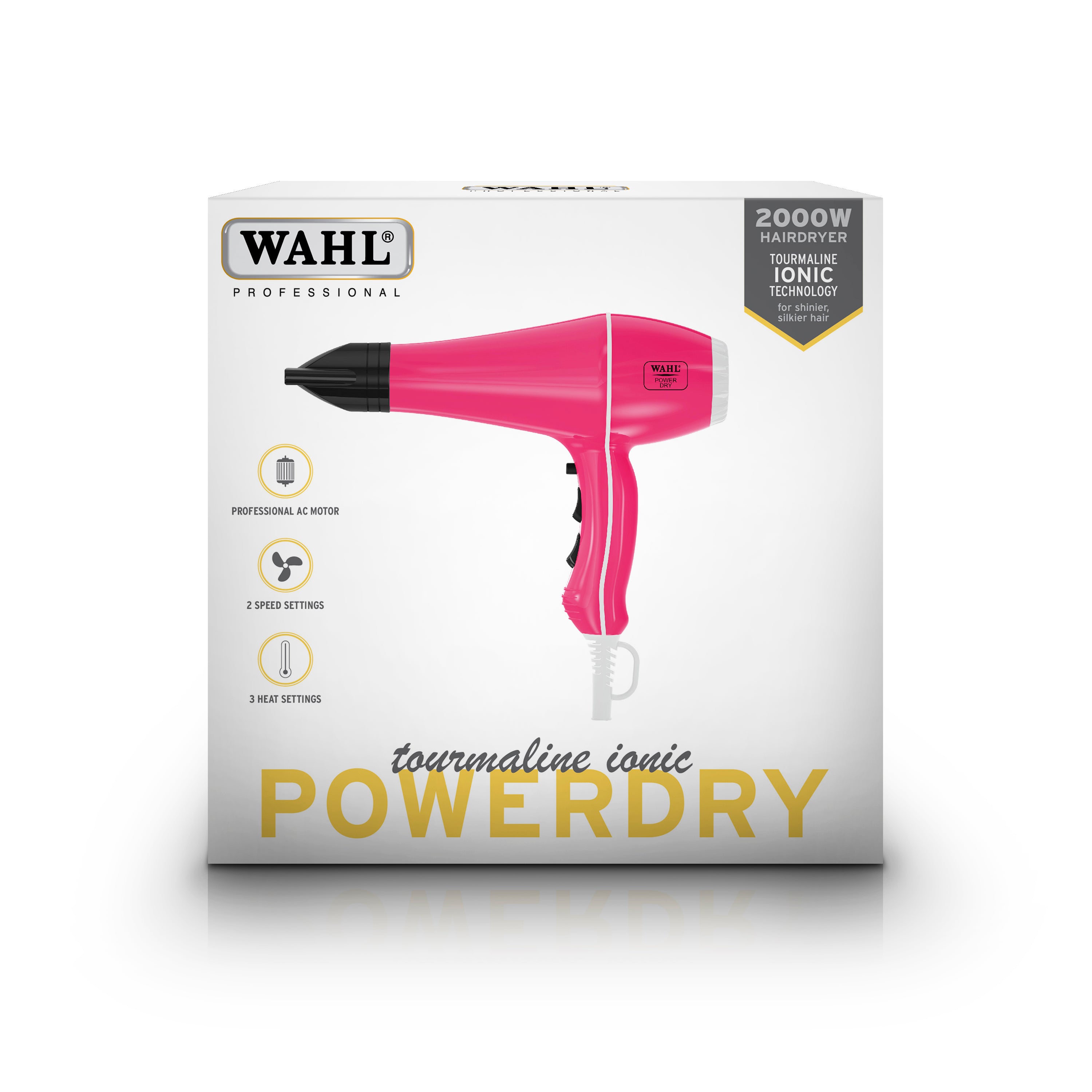 Wahl Power Dry Professional Hair Dryer 2000W - High Speed Blow Dryer for Salon & Home Use, Fast Drying for All Hair Types