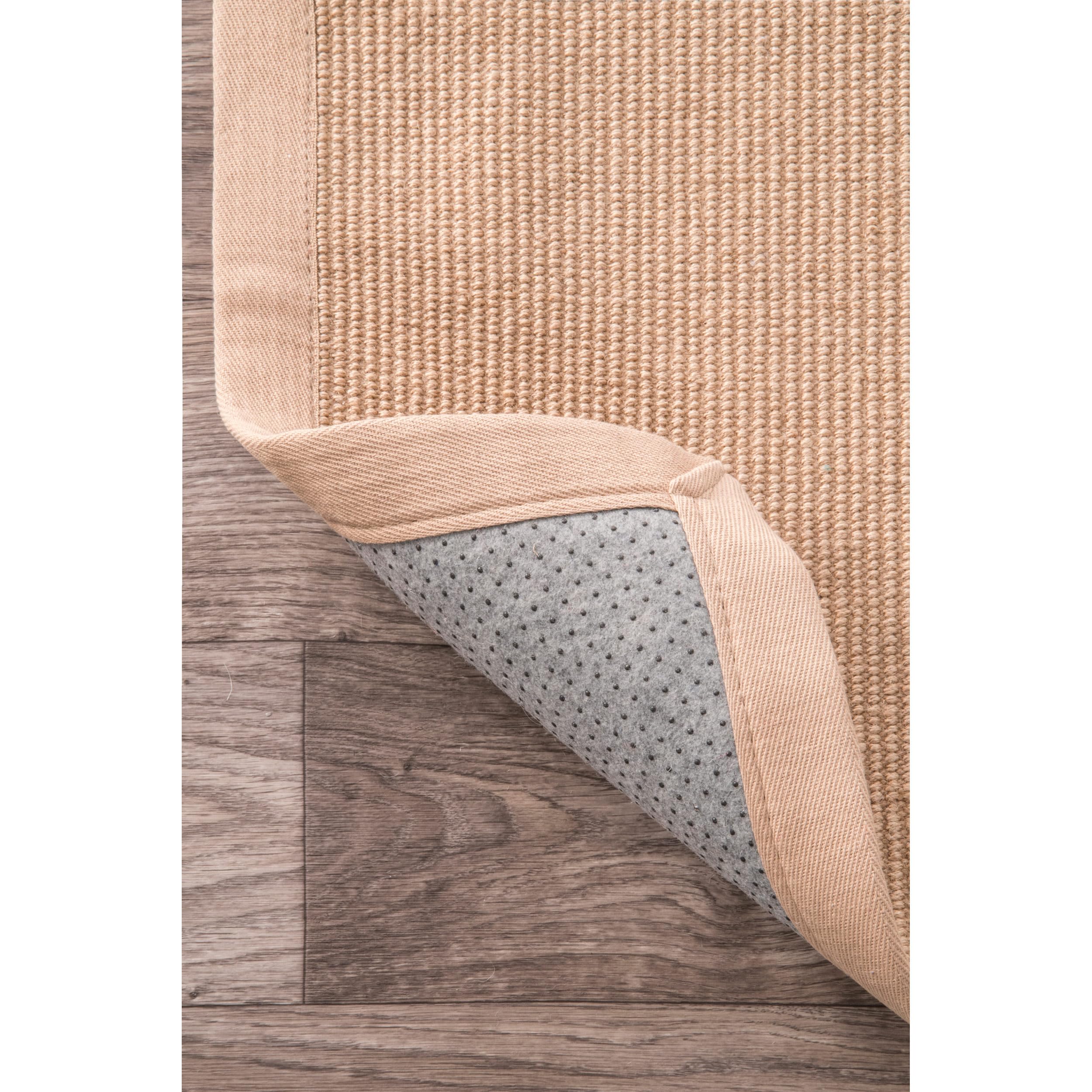 nuLOOM Machine Woven Laurel Jute Area Rug 10x14 Feet, Natural Beige - Perfect for Living Room, Bedroom & Home Decor