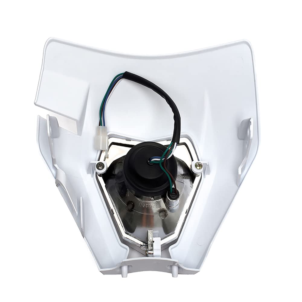 Universal Dirt Bike Headlight Kit - White LED Motorcycle Headlamp for Pit Bikes & Off-Road Riding | Night Trail & Adventure Lighting Accessory