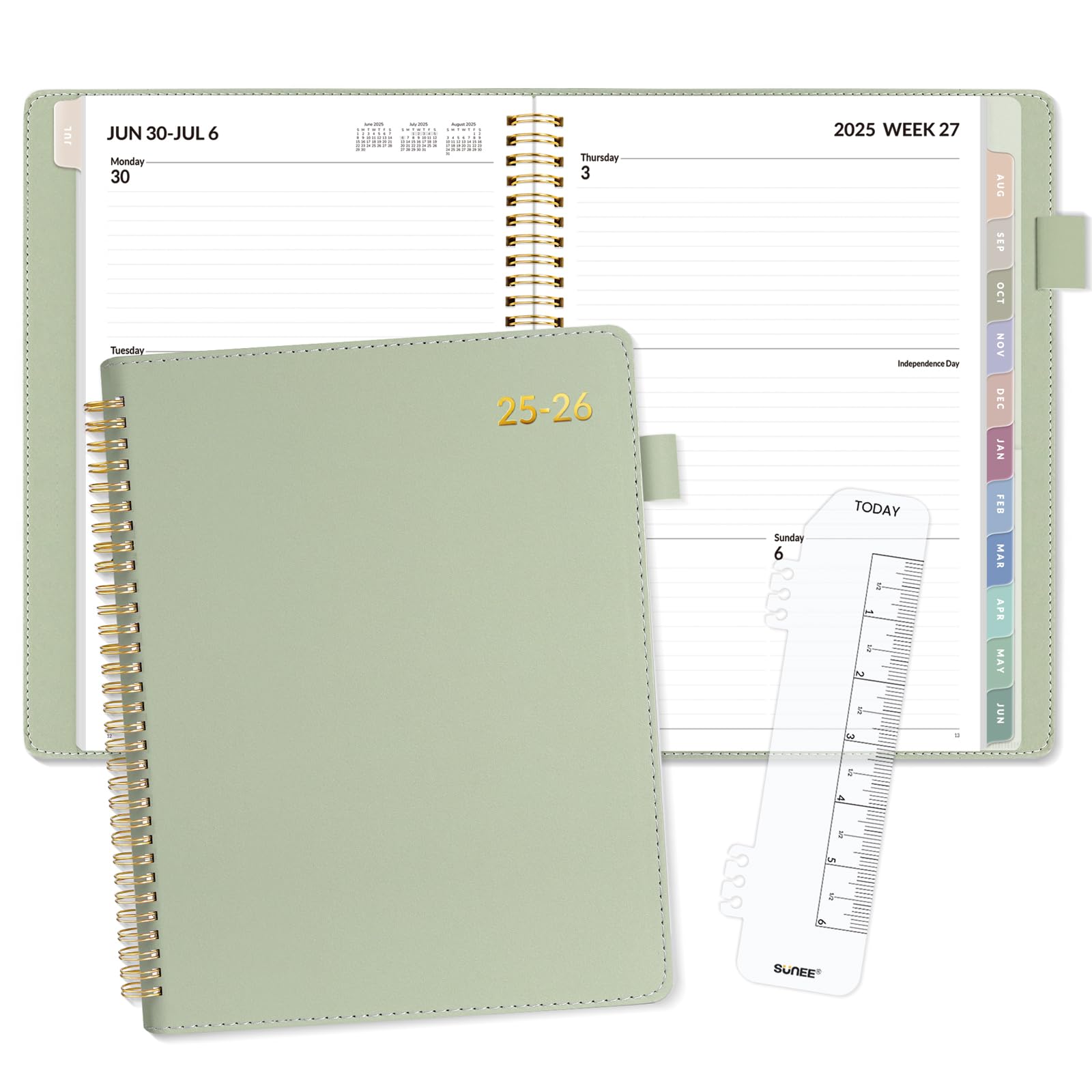 SUNEE 2025-2026 Weekly & Monthly Planner - 12 Month Academic Calendar (July 2025 to June 2026), 9