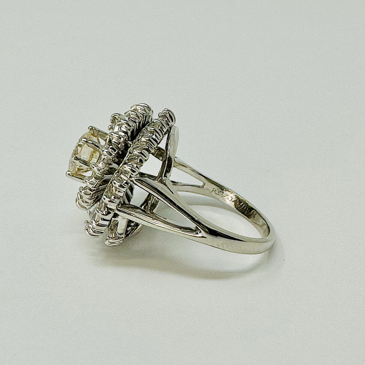 Platinum Diamond Ring for Women - 60 Round Cut Diamonds Wedding Band, Anniversary Gift for Her - Perfect for Engagement, Proposal & Special Occasions