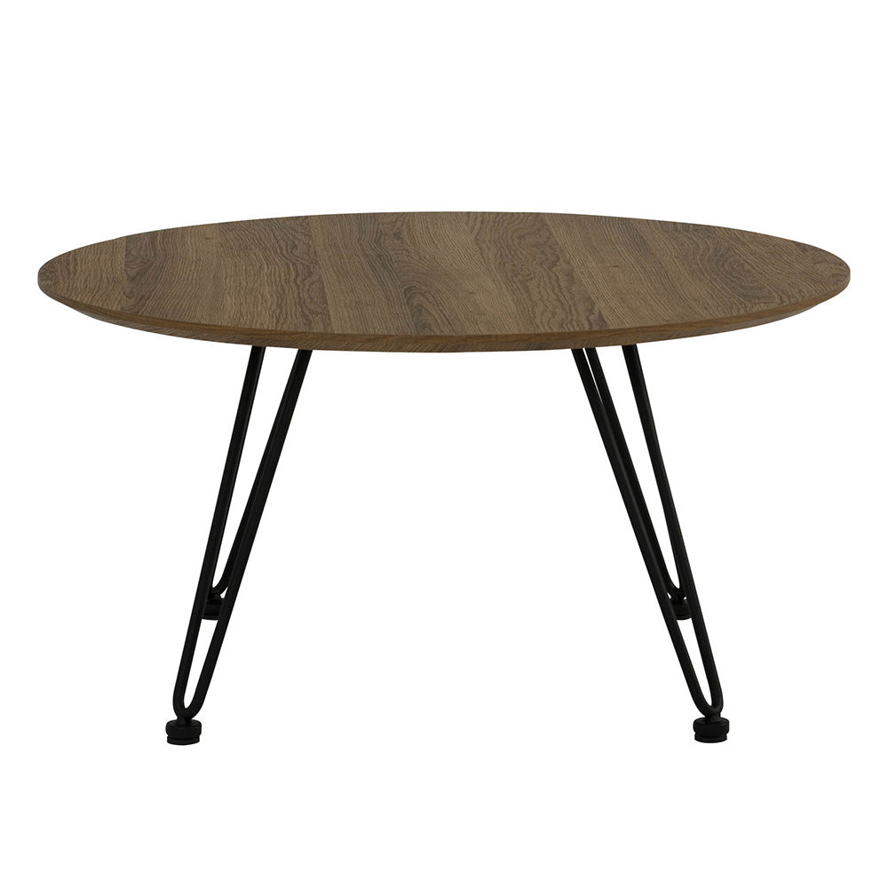 CORWIN 70cm Round Coffee Table - Solid Walnut Wood, Modern Living Room Center Table for Small Spaces, Perfect for Coffee, Books & Decor