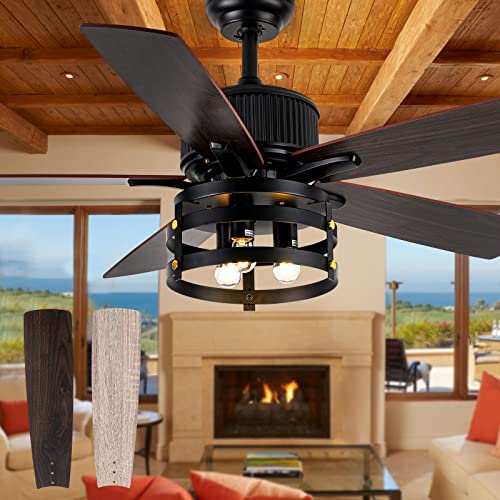 52 inch Wood Ceiling Fan with Light