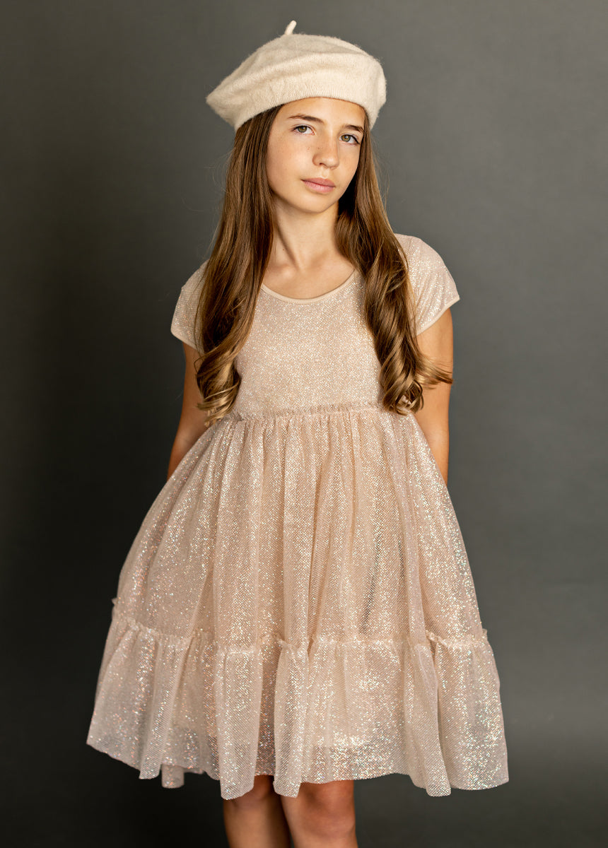 Andra Champagne Bridesmaid Dress - Elegant A-Line Formal Gown for Weddings, Prom & Special Occasions