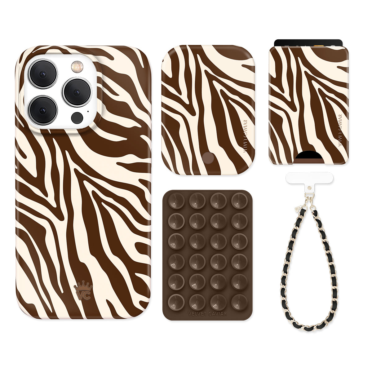 Coco Zebra iPhone Wallet Case with Card Holder - Stylish and Functional for Everyday Use, Travel, and Shopping