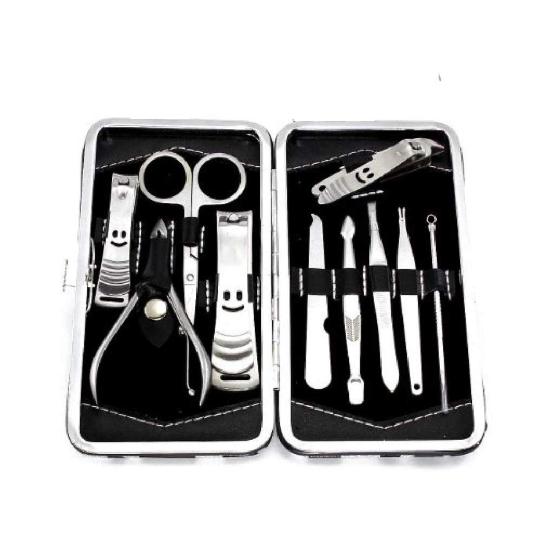 **Angelie Secrets Professional Manicure & Pedicure Set - 10-Piece Stainless Steel Nail Clippers & Scissors Kit with Leather Case - Perfect for Home, Salon & Travel Nail Care**