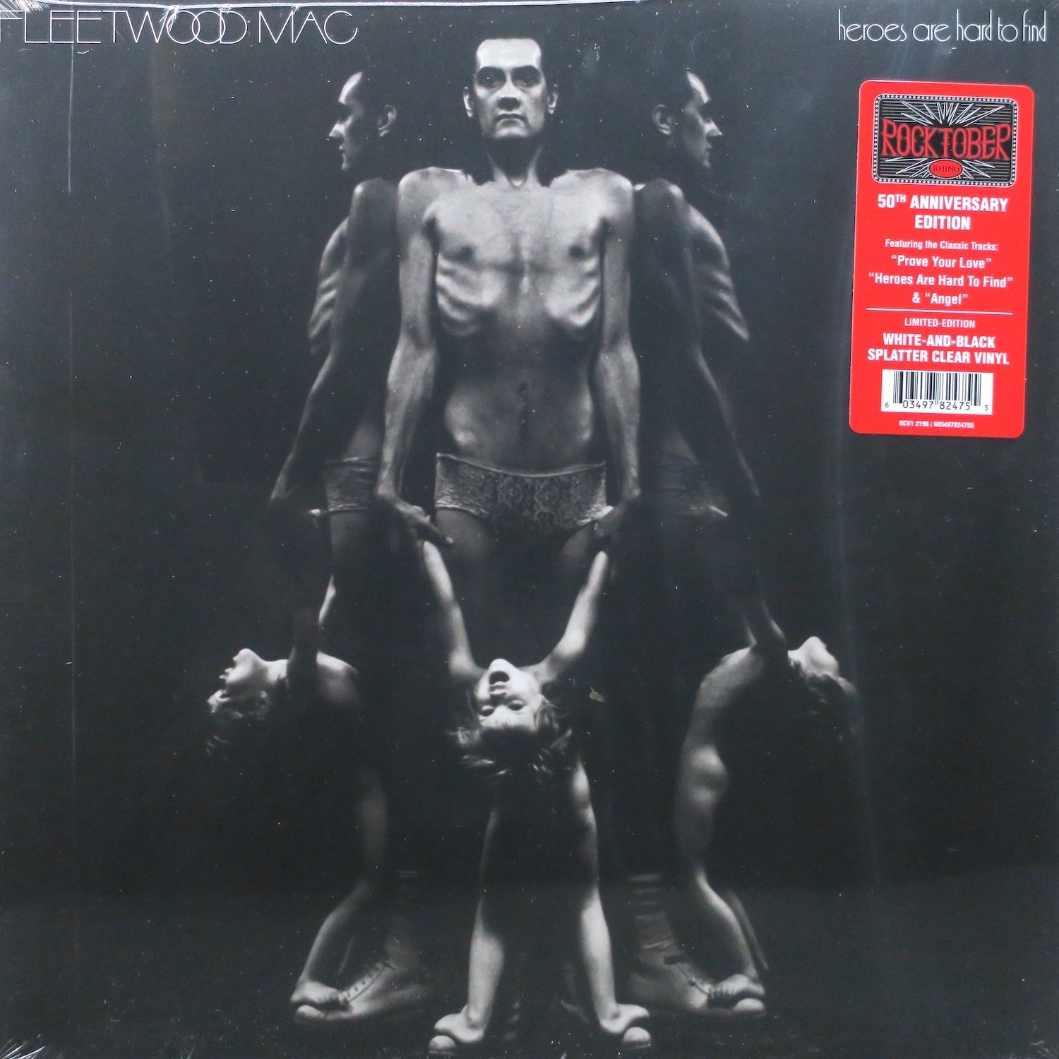Fleetwood Mac 'Heroes Are Hard To Find' Limited Edition Clear/Black/Bone Splatter Vinyl LP Record - Rocktober Exclusive for Music Collectors & Vinyl Enthusiasts - Perfect for Home Listening, Gifts & Record Collections