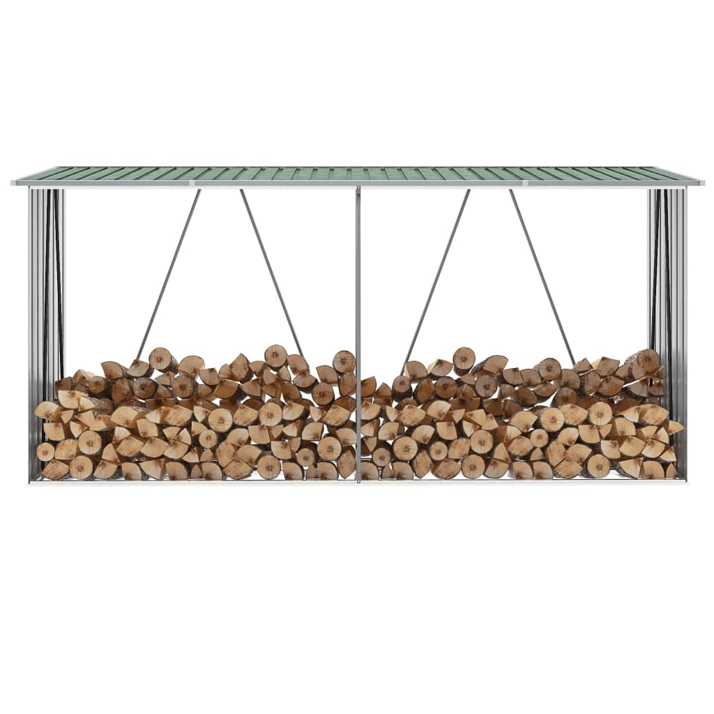 VVLXRIC Galvanized Steel Firewood Storage Rack - 129.9