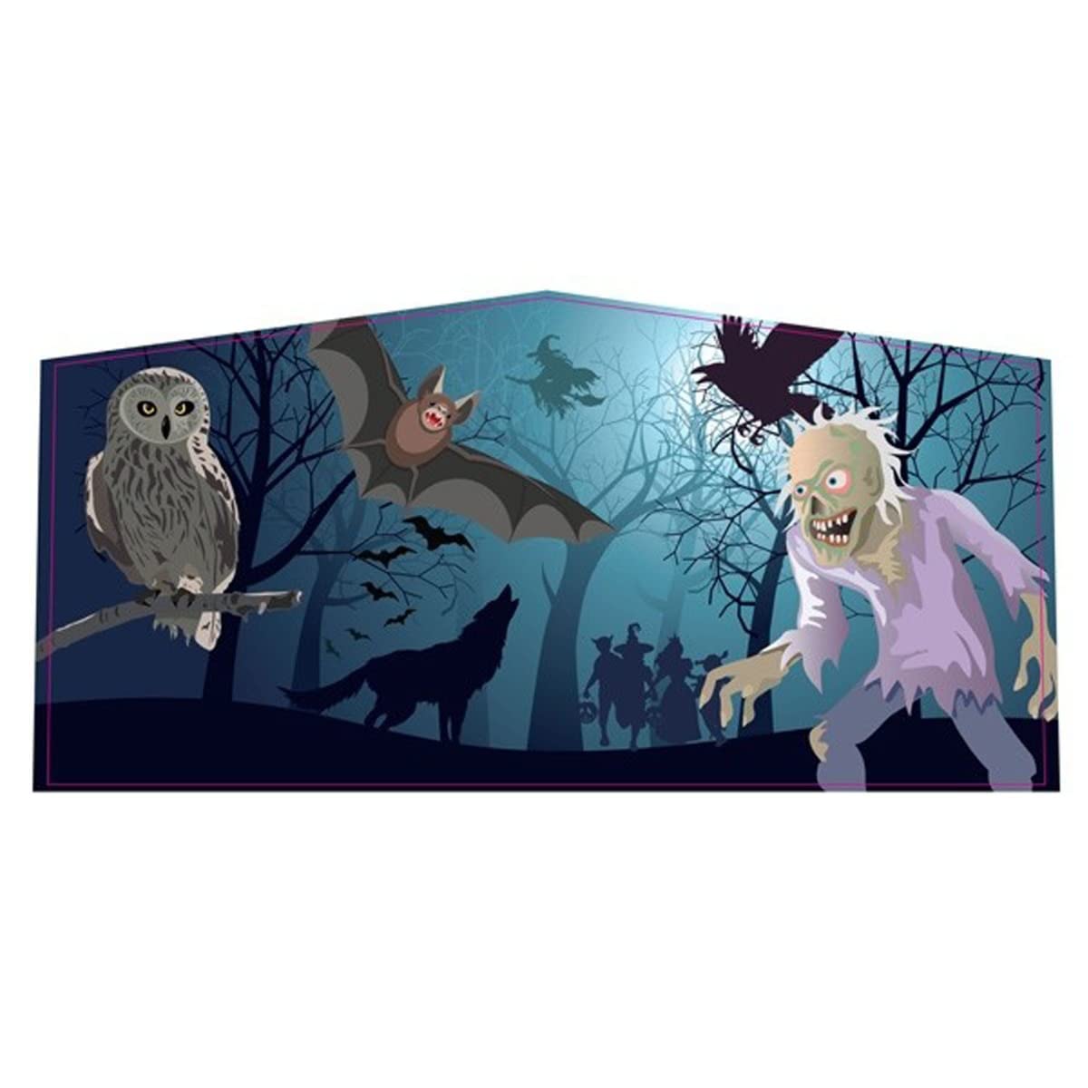 Zombie Halloween Modular Art Panel for Bounce Houses & Slides | Fits 13-Ft Commercial Inflatables | Scary Party Decor for Kids Birthday & Halloween Events
