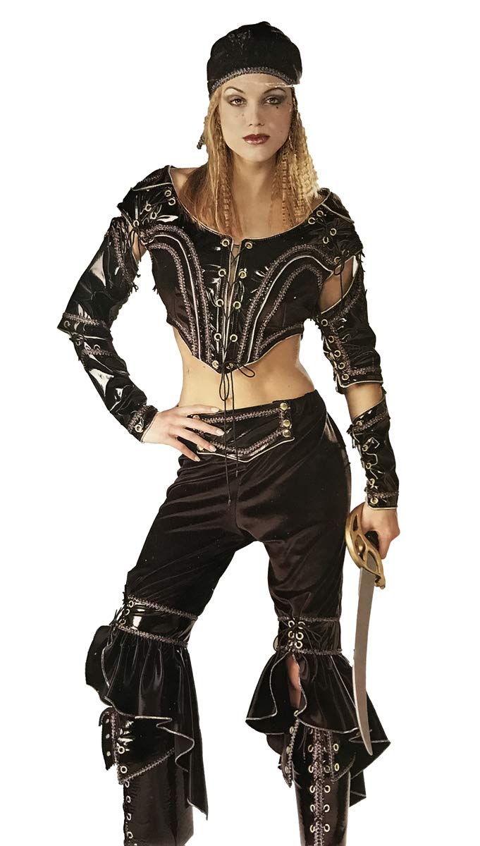 Super Deluxe Buccaneer Babe Pirate Costume for Women - Medium Size | Halloween, Cosplay & Themed Party Outfit