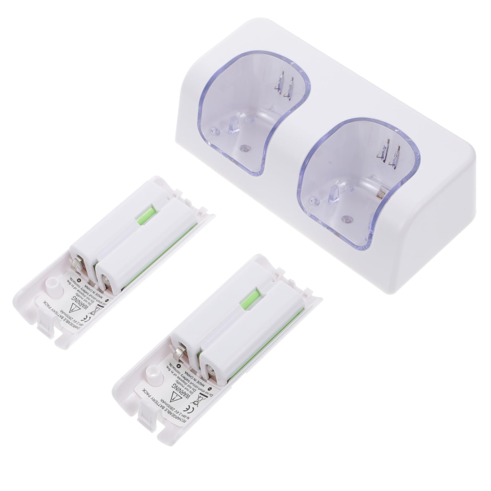 Veemoon 2-in-1 Wireless Charging Dock for Nintendo Switch Joy-Con & Pro Controller - Fast Rechargeable Battery Charger Station - Compact White Design - No Additional Charger Needed - Perfect for Gaming Setup & Travel Accessories