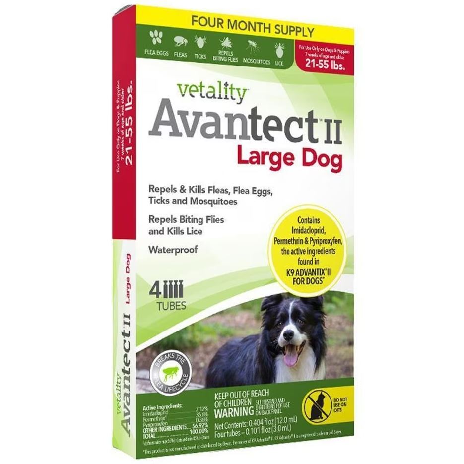 Avantect II for Dogs 2500 - Advanced Flea & Tick Prevention for Medium to Large Dogs | Vet-Recommended Protection for Outdoor Adventures & Daily Walks
