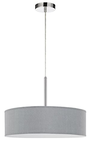 18W Dimmable LED Pendant Light with Diffuser & Hardback Fabric Shade - Modern Ceiling Lighting for Kitchen, Dining Room, and Living Room
