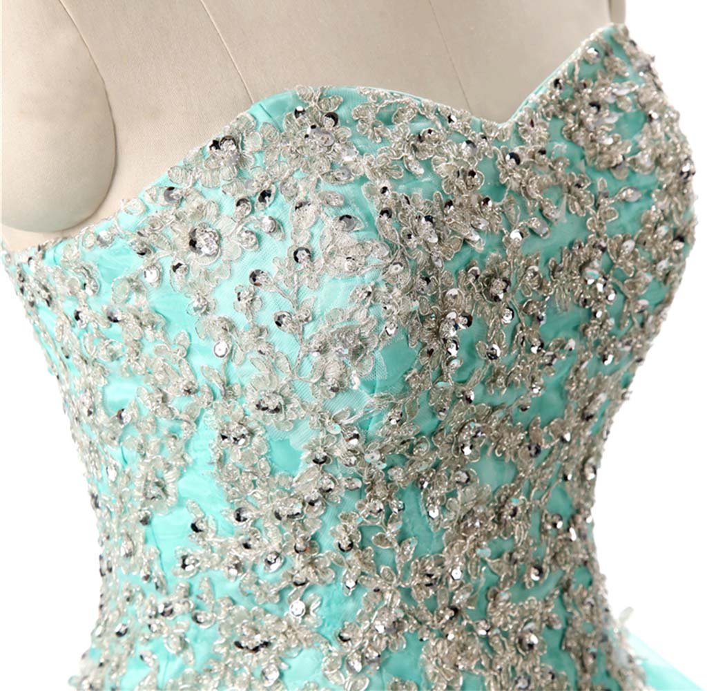 Elegant Women's Lace Tulle Formal Evening Dress for Quinceanera, Prom, Homecoming & Special Occasions | Long Sleeve Ball Gown with Floral Embroidery | Perfect for Weddings, Parties & Formal Events