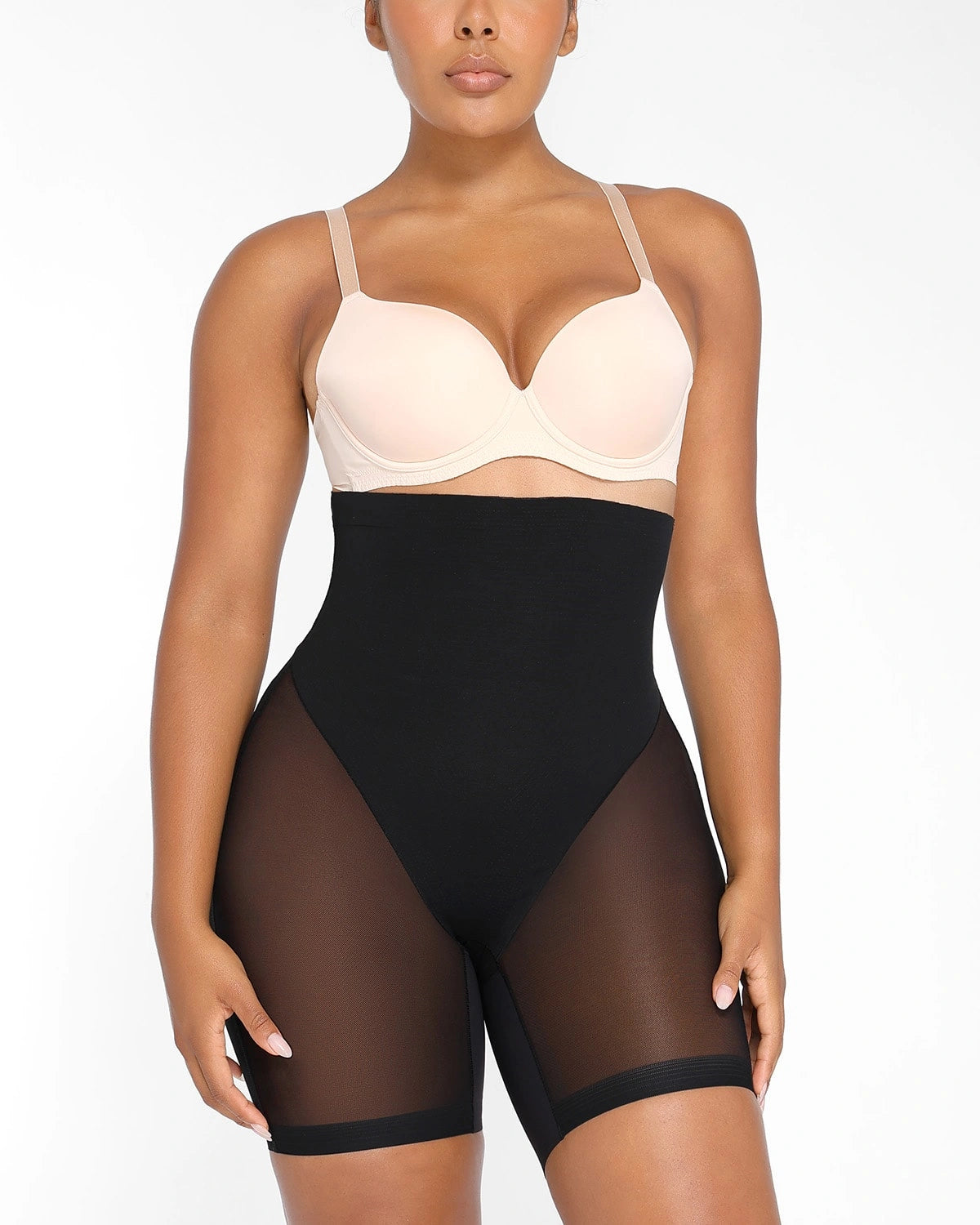AirSlim® Mesh Smooth Butt Lifting Shorts for Women - High Waist Tummy Control Shapewear - Comfortable & Breathable for Workout, Yoga & Everyday Wear