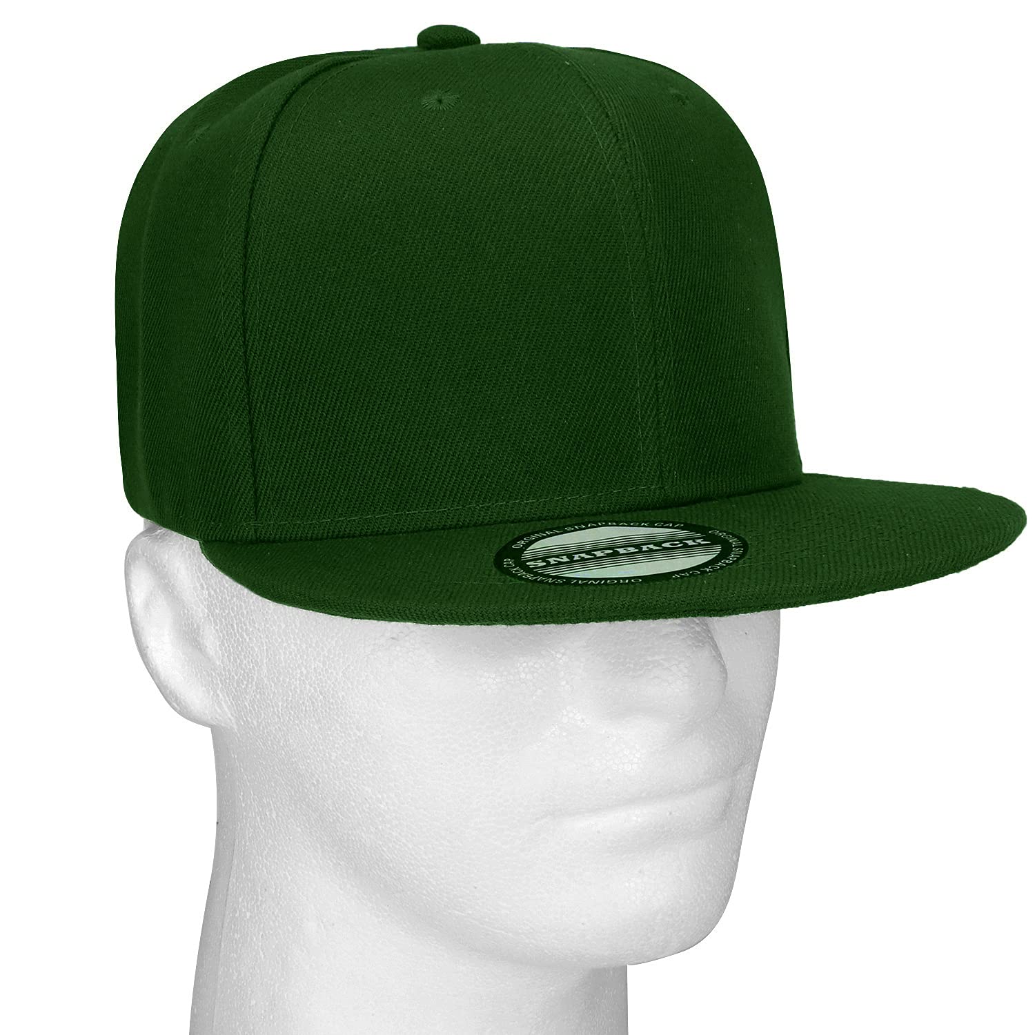 Falari 2-Pack Classic Snapback Hats - Adjustable Flat Bill Blank Solid Color Baseball Caps for Men & Women | Hip Hop Streetwear, Casual Outfits, Sports Events