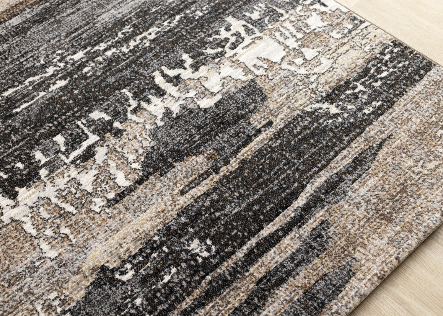 Allure Modern Dark Area Rug - Black & Brown 8' x 11' - Perfect for Living Room, Bedroom & Office Decor
