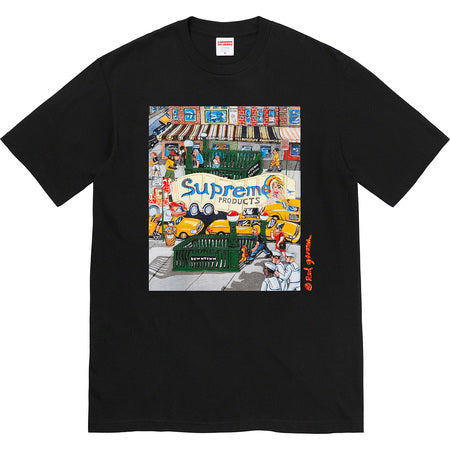 Supreme Manhattan Graphic T-Shirt - Black Cotton Tee for Men - Streetwear Fashion & Urban Style - Perfect for Casual Wear, Outings & Street Photography