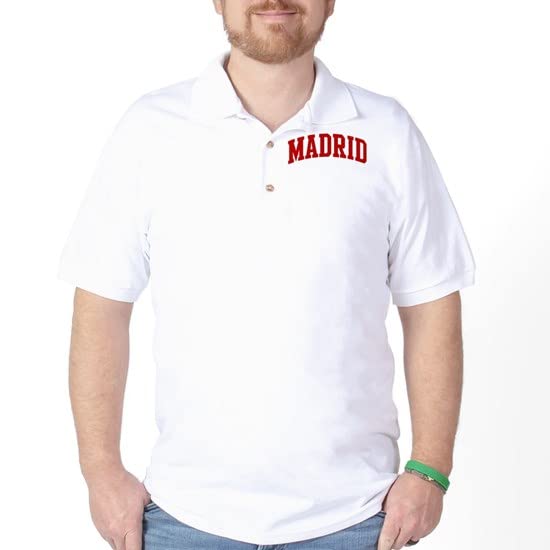 Madrid Red Golf Polo Shirt for Men - Breathable & Comfortable Golf Apparel - Perfect for Golf Courses, Casual Wear & Outdoor Activities