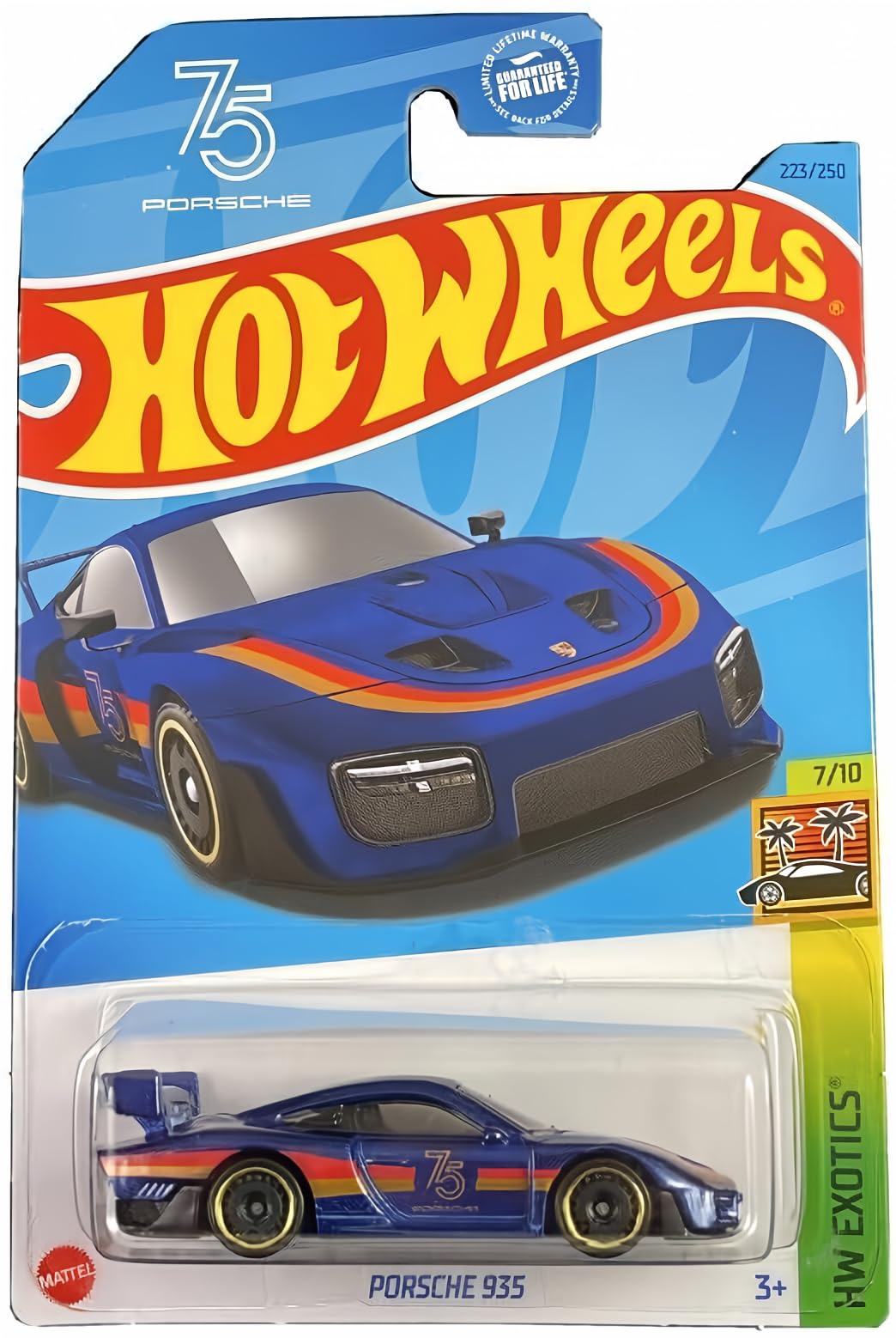 Hot Wheels Porsche 935 Die-Cast Car - 1:64 Scale Collectible Toy - HW Exotics Series 7/10 - Perfect for Display, Racing & Kids Playtime