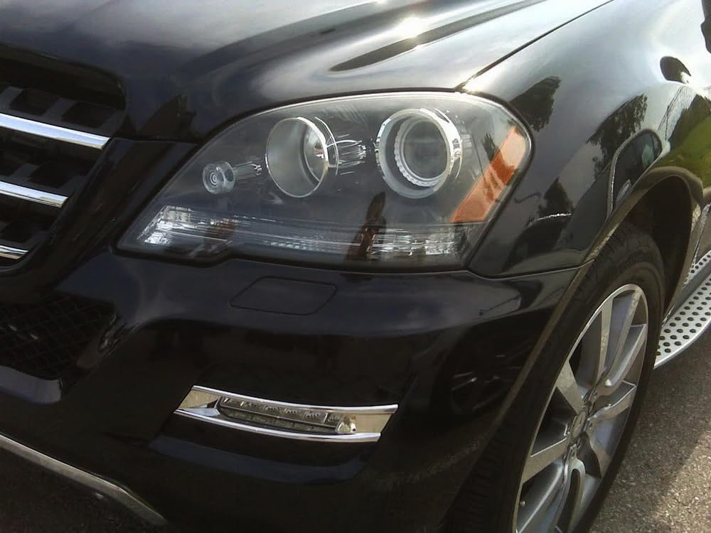 iJDMTOY Xenon White LED Daytime Running Lights for 2009-2011 Mercedes W164 ML-Class (ML350 ML450 ML550 ML63 AMG) - 6 High Power LEDs, OEM Fit DRL Assembly - Perfect for Enhanced Visibility & Safety in Daytime Driving