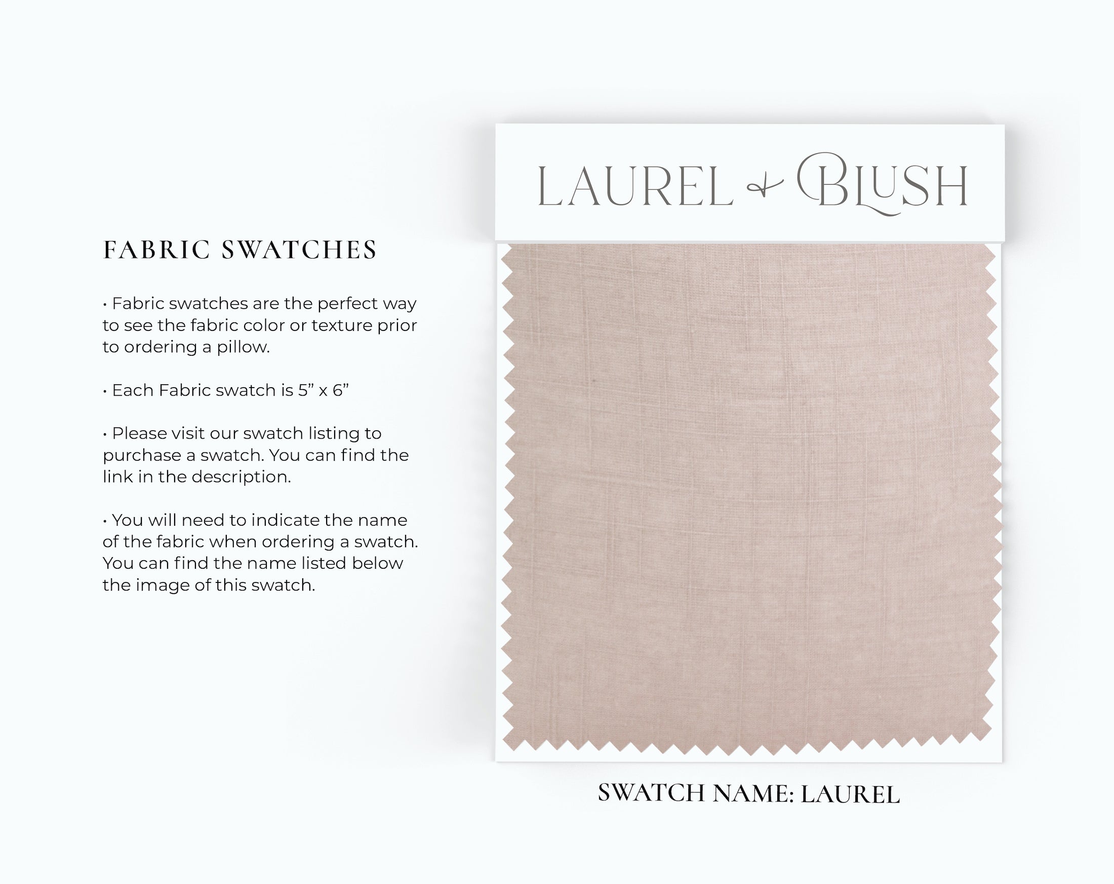 Laurel Pillow Cover - Decorative Linen Cushion Case for Sofa, Bed & Home Decor - Elegant Bohemian Style Throw Pillow Cover 18x18 Inches