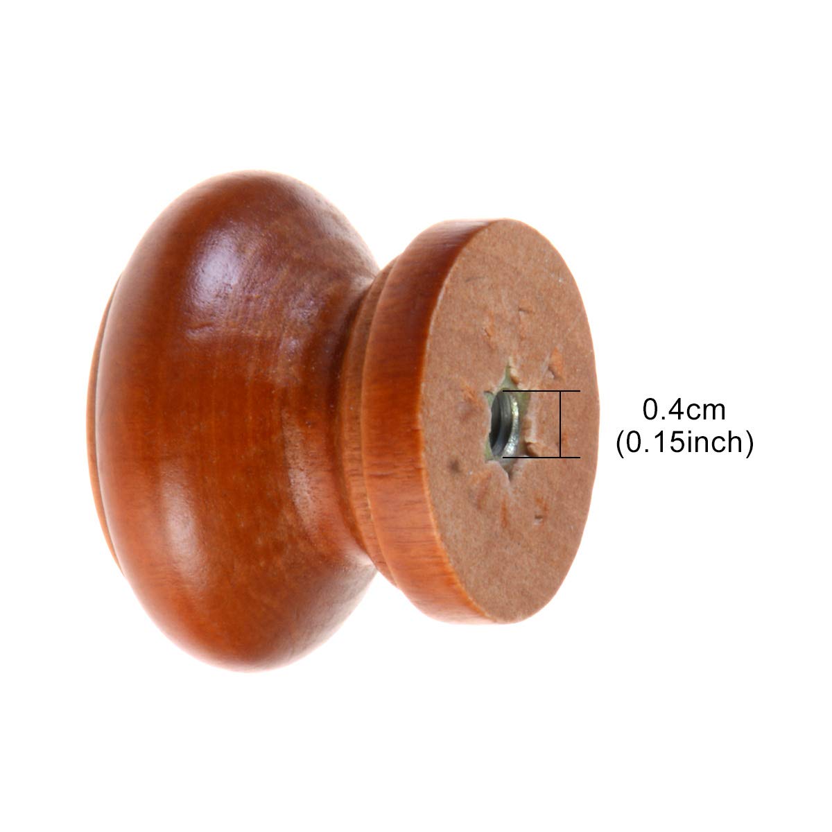 24 Pcs Unfinished Wooden Cabinet Knobs - Mushroom Shape Drawer Pulls for Furniture & Closet