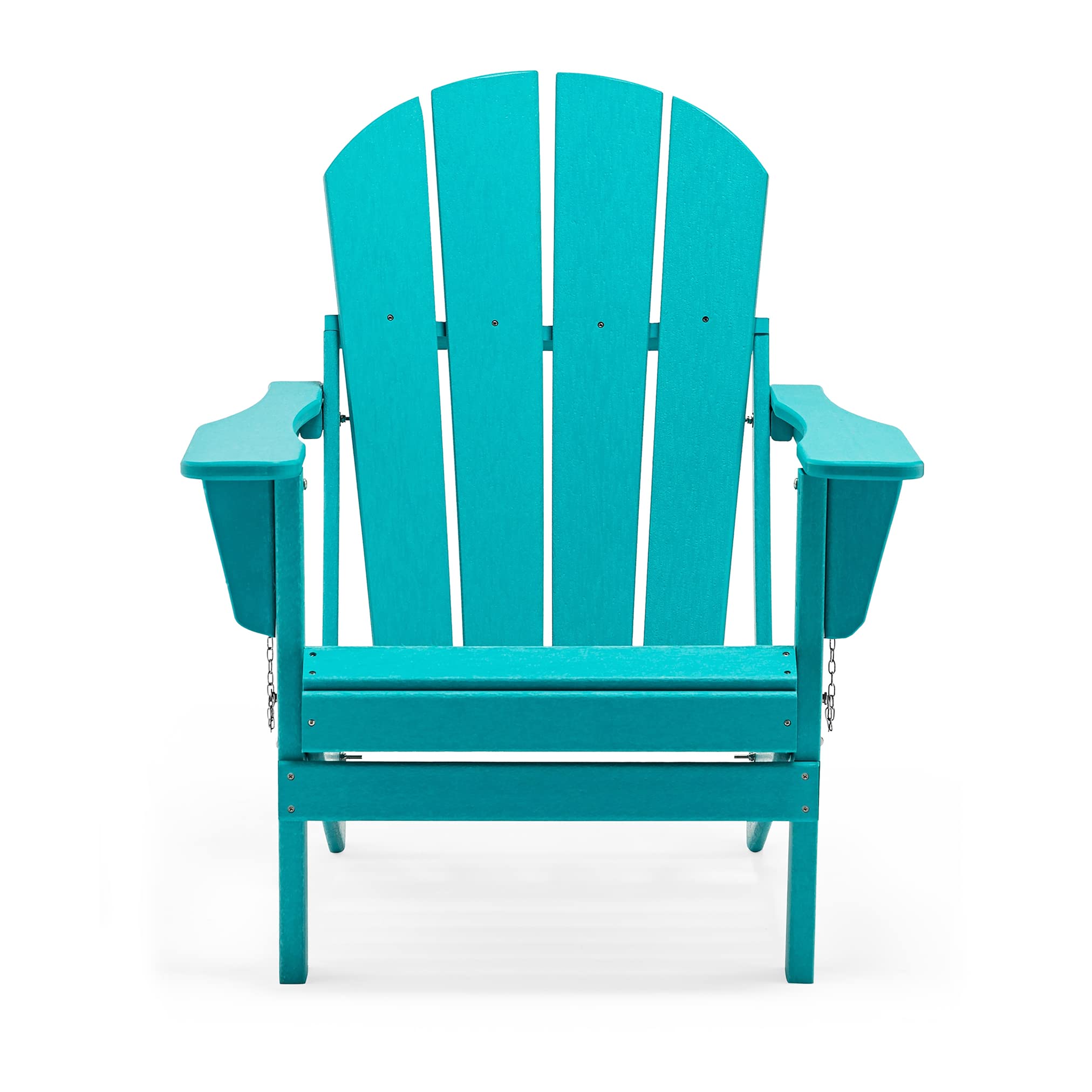 HDPE Adirondack Chair Set with Ottoman & Table - All-Weather Outdoor Furniture for Patio, Garden, Backyard