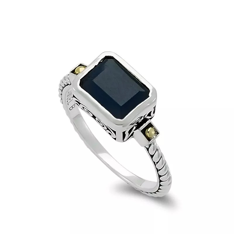 Eirini Blue Sapphire Ring for Women - Elegant Sterling Silver Jewelry Gift for Anniversary, Engagement & Special Occasions
