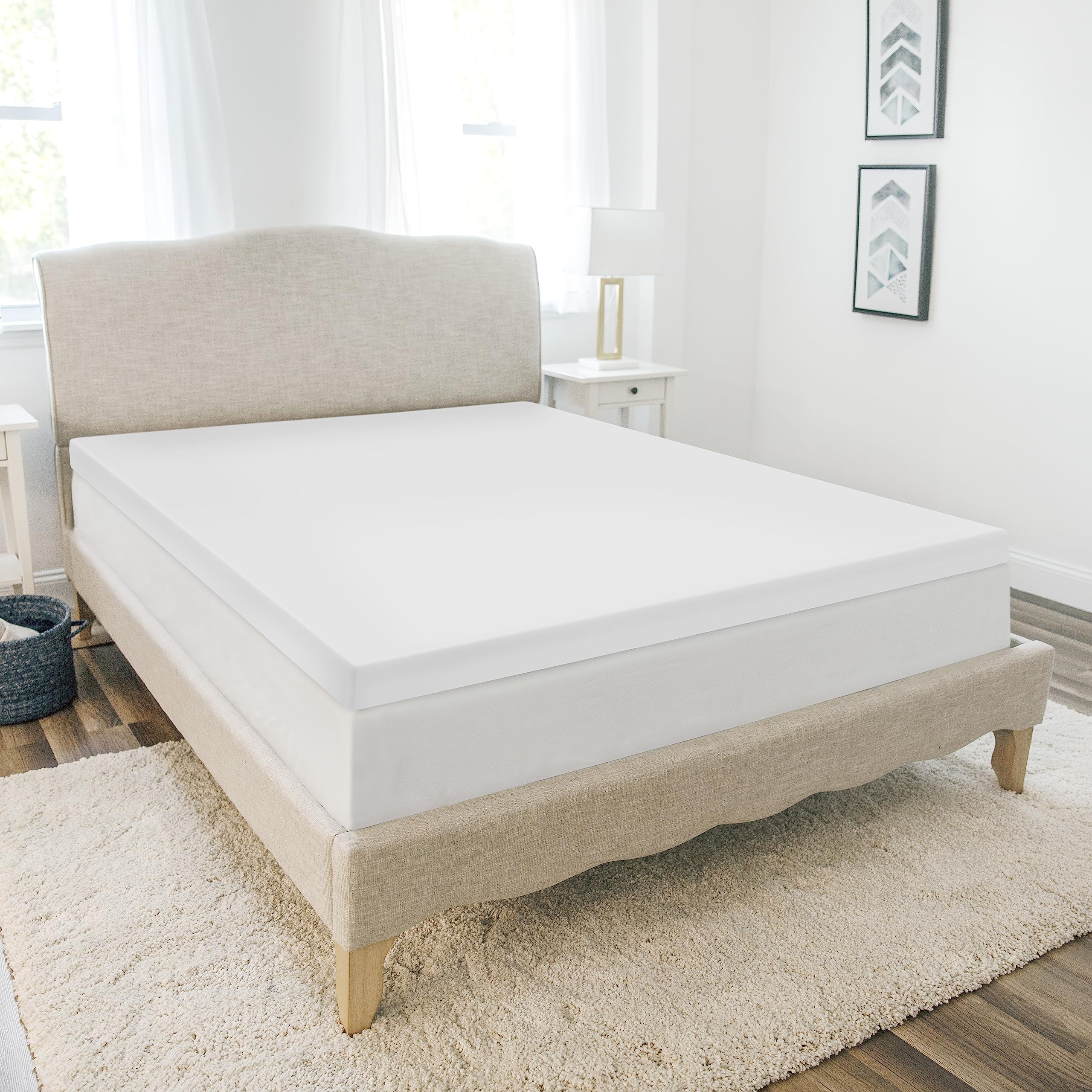 BioPEDIC 2-Inch King Size Memory Foam Mattress Topper - Medium Plush, CertiPUR-US Certified, Cooling & Pressure Relief - Perfect for Back Pain, Hot Sleepers & Guest Beds (80