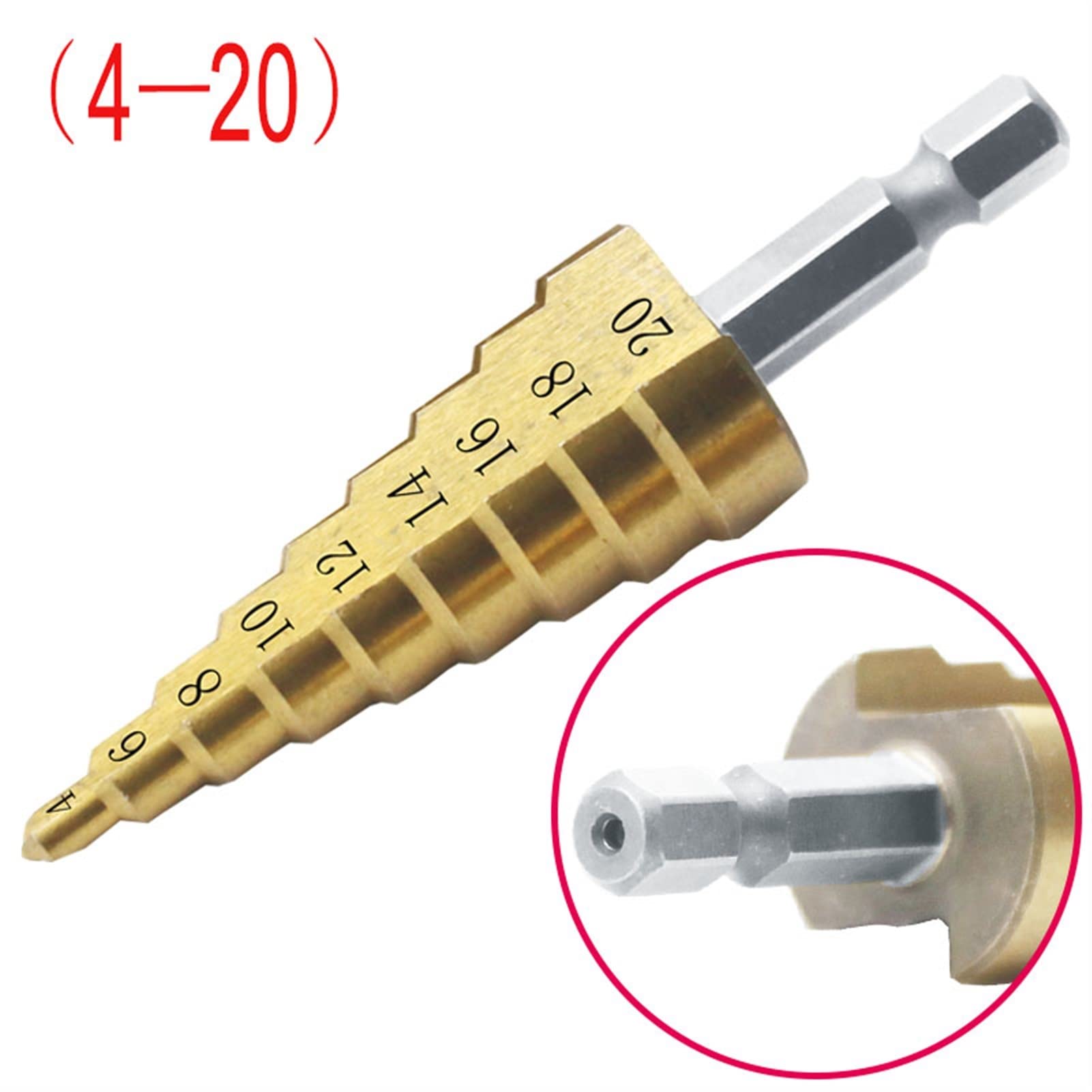 3Pcs HSS Titanium Step Drill Bit Set (4-12mm/4-20mm/4-32mm) - High Speed Steel Power Tool Accessories for Metal, Wood & Plastic - Perfect for DIY Projects, Home Repairs & Professional Use