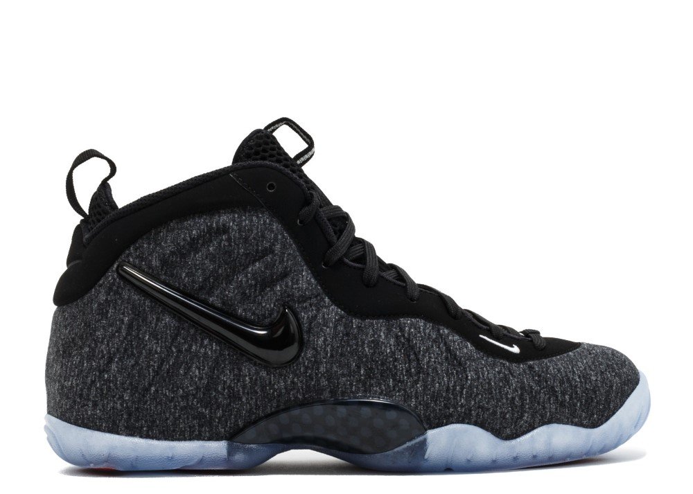 Nike Little Posite PRO GS Basketball Shoes for Kids - DK Grey Heather/Black - Lightweight & Durable for School Sports & Outdoor Play