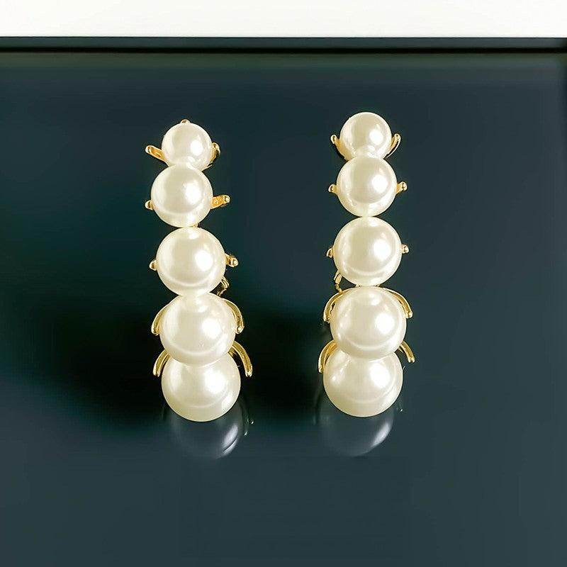 Luxury Pearl Earrings for Women - Elegant & Stylish Lightweight Dangle Earrings for Party, Wedding & Everyday Wear