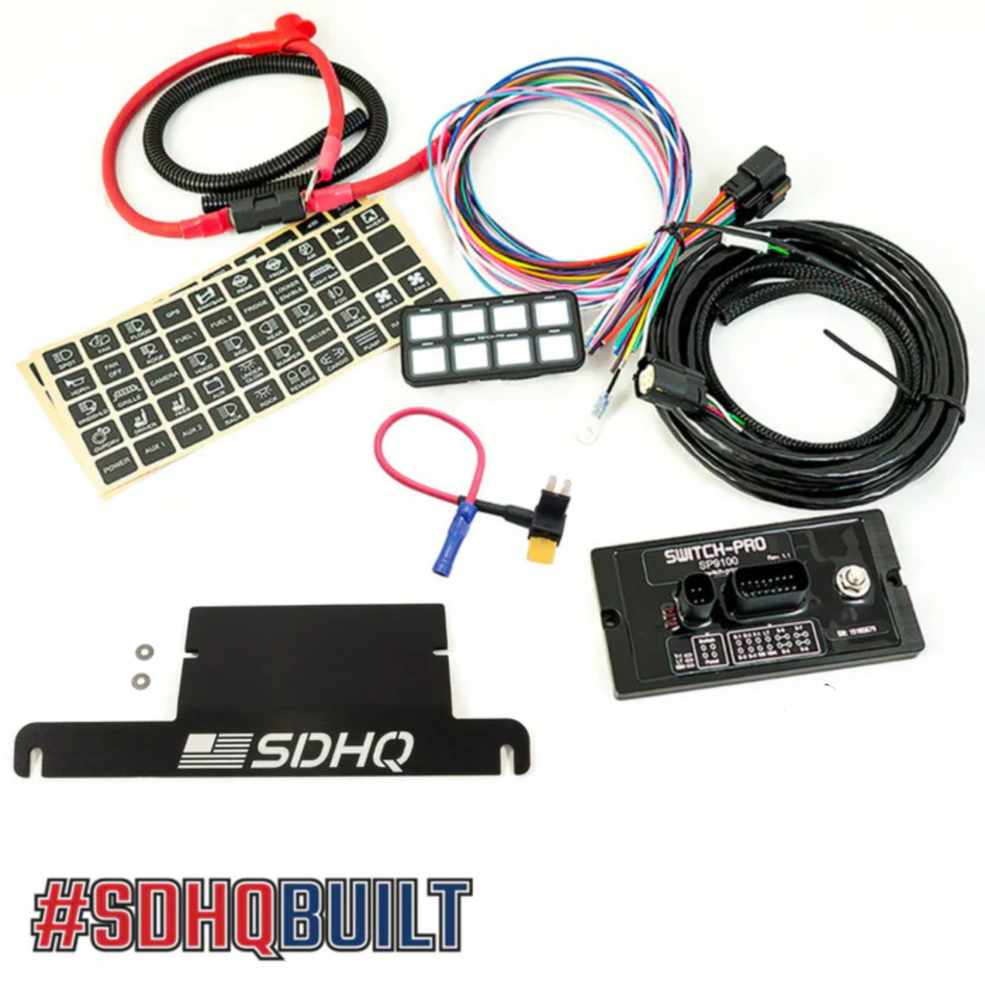 2023 Jeep JT SDHQ Built Complete Switch Pros Mounting System - Heavy Duty Off-Road Switch Panel Mount for Jeep Gladiator - Perfect for Overlanding & Off-Road Adventures