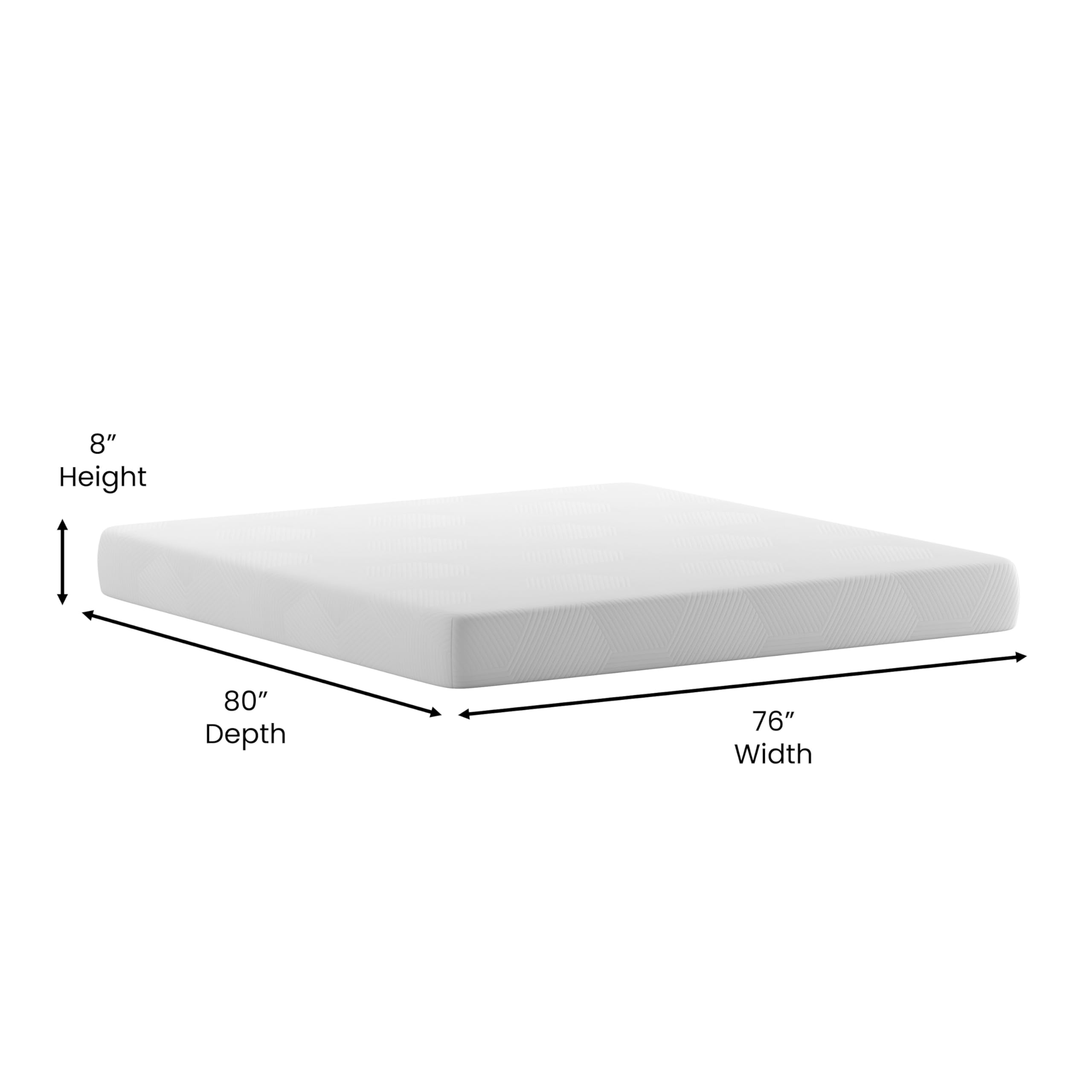 8 Inch King Size Memory Foam Mattress - Green Tea & Charcoal Infused for Pressure Relief - CertiPUR-US Certified - Bed in a Box - Perfect for Back Pain Relief & Hot Sleepers