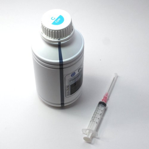 **BCH Premium Cyan Printer Ink - 500ml (16.9 oz) for HP, Canon, Epson, Lexmark, Brother Inkjet Cartridges | High-Quality Ink for Home, Office & Photo Printing**