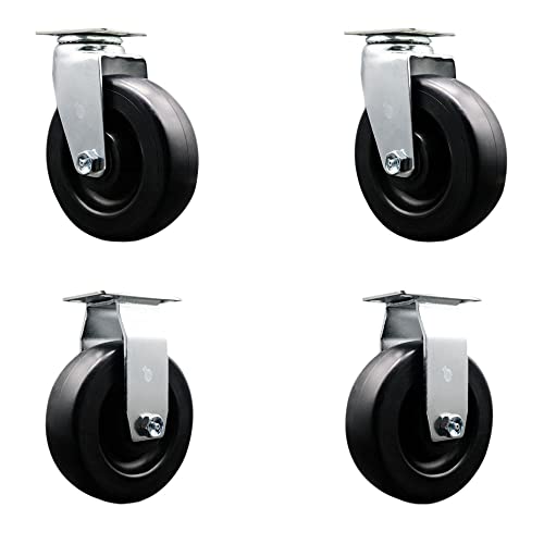 2 Swivel - 2 Rigid