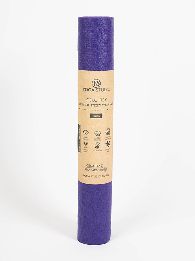 Eco-Friendly Travel Yoga Mat 3mm - Oeko-Tex Certified Non-Slip Exercise Mat for Yoga, Pilates & Home Workouts - Perfect for Travel, Studio & Outdoor Use