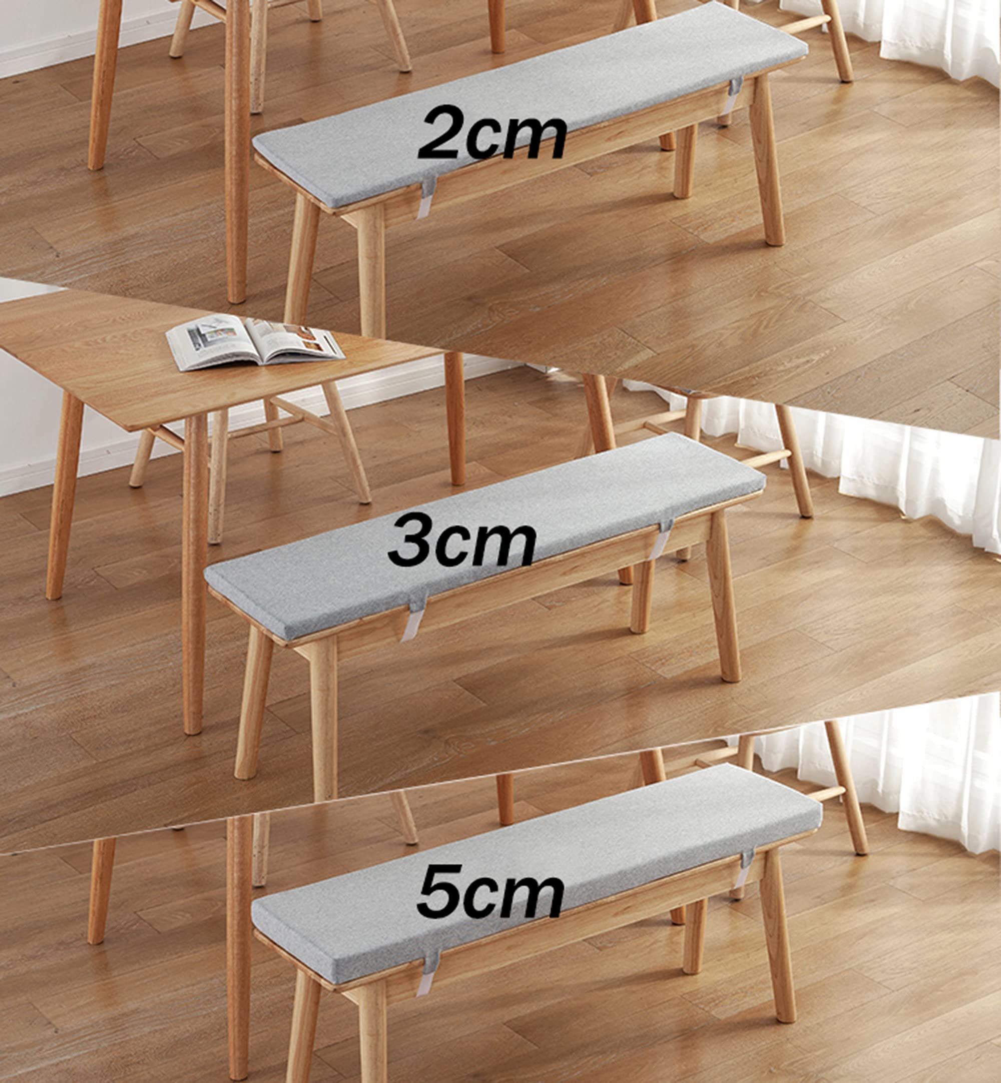 **Outdoor & Indoor Bench Cushion – 2-3 Seater Removable Non-Slip Cover with Ties – Perfect for Kitchen, Dining, Garden, Patio & Swing Seats**    *(Ideal for enhancing comfort on benches, swings, and outdoor furniture – weather-resistant and stylish for any setting!)*