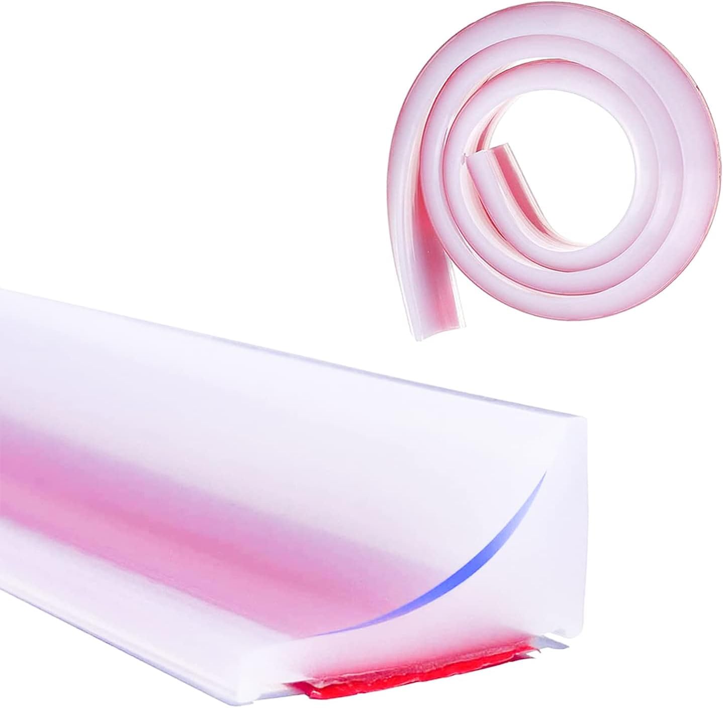 Foldable Silicone Shower Dam & Splash Guard - 78 Inch Transparent Water Barrier for Bathroom, Kitchen Sink & Bathtub - Perfect for Wet/Dry Areas, Shower Curtain Corners & Countertop Protection
