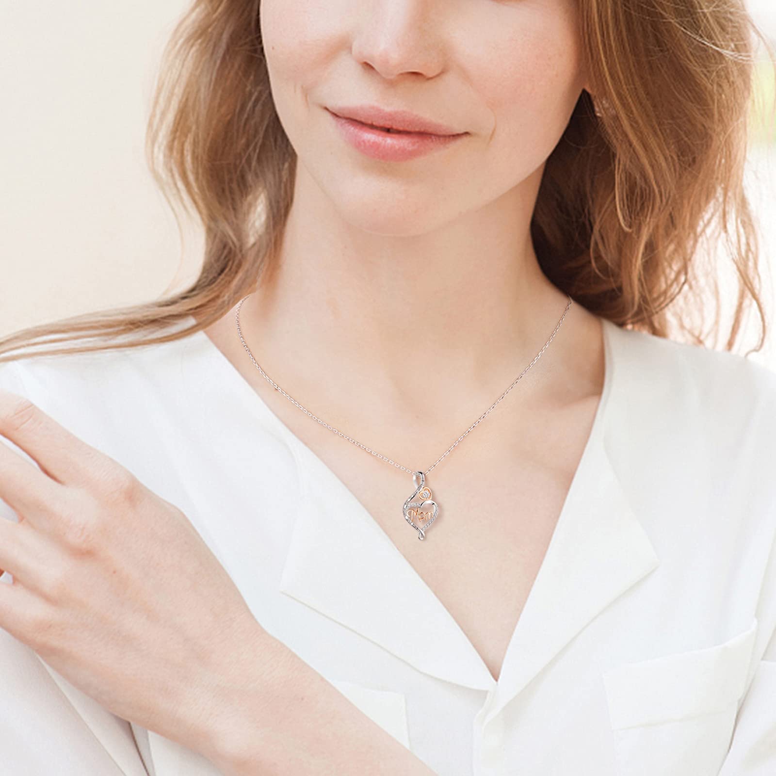 Sterling Silver Mom Nana Grandma Necklace - Elegant Mother's Day & Birthday Jewelry Gift for Women, Wife, Grandma from Daughter or Son | Perfect for Special Occasions, Anniversaries & Heartfelt Surprises